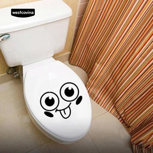 Miếng dán nắp bồn toilet hình mặt cười ngộ nghĩnh