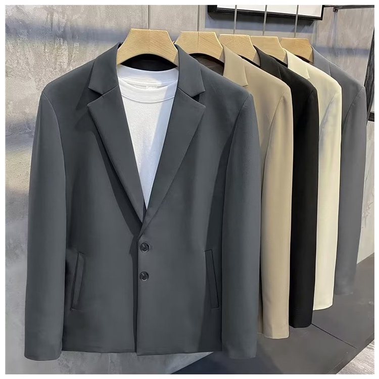 Áo Khoác Vest Tay Dài Dáng Rộng Phong Cách Hàn Quốc Thời Trang Cao Cấp Cho Nam / Size S-3XL