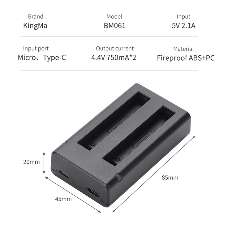 DOCK SẠC PIN INSTA360 ONE X2 KINGMA