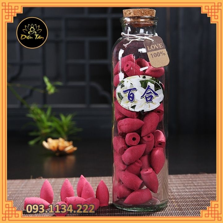 Trầm hương khói ngược cao cấp chai thủy tinh