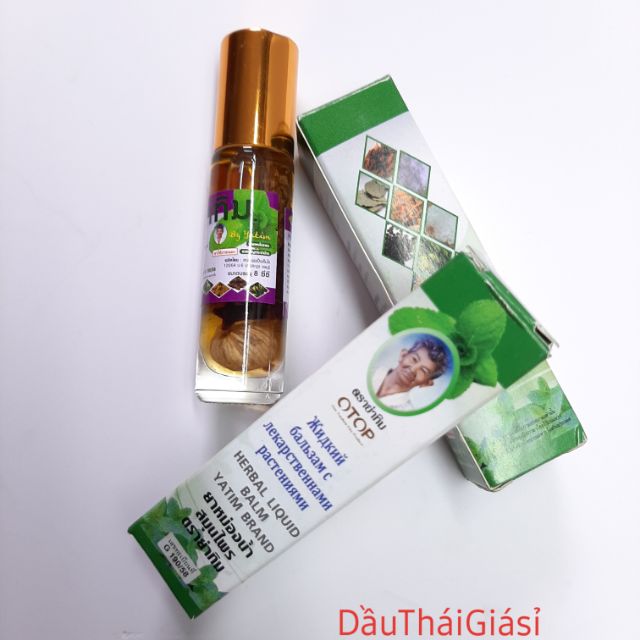 Dầu lăn Yatim 16 Vị Thảo Dược Ông gìa Thái Lan 8ml