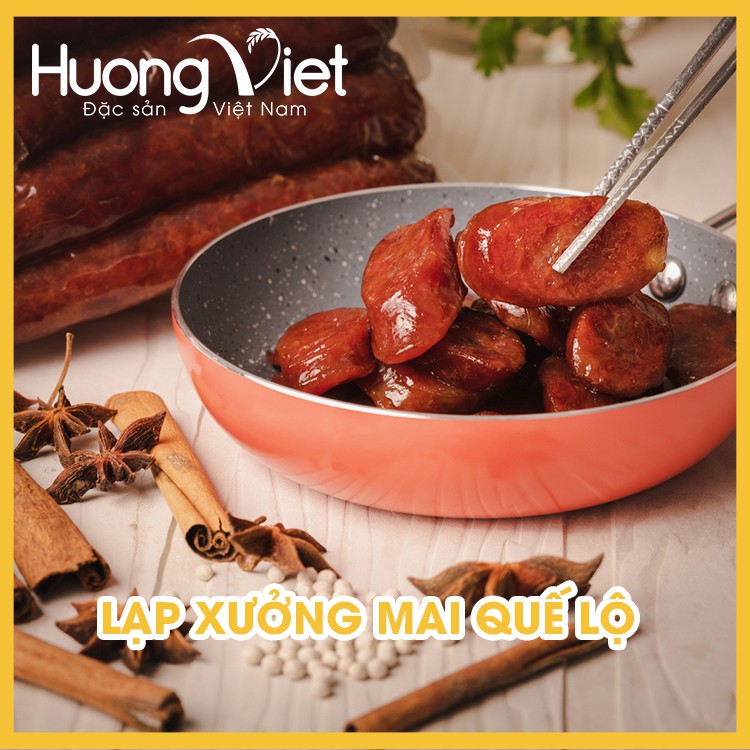 Lạp xưởng Sóc Trăng Mai Quế Lộ vị tiêu Tân Huê Viên 500g, lạp xưởng tiêu 4 sao cao cấp hương vị thơm ngon đậm đà