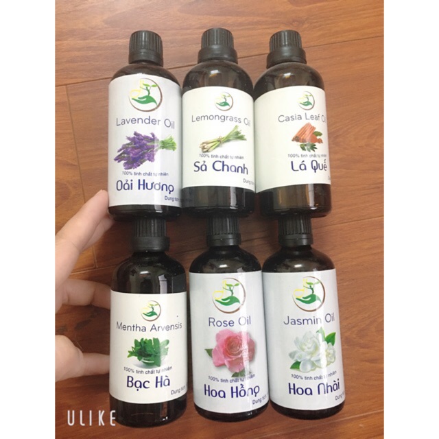 Tinh Dầu Sả Chanh, Bạc Hà, Hoa Hồng, Quế... Xông Phòng Spa. Chai 100Ml