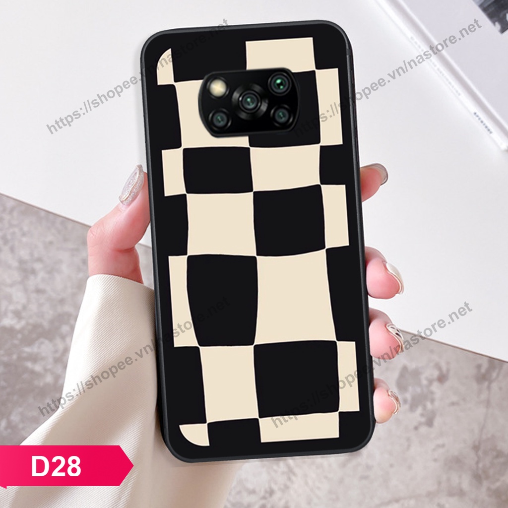 Ốp lưng Xiaomi Poco X3 / Poco X3 Pro mặt cười, họa tiết caro đơn giản đẹp cute