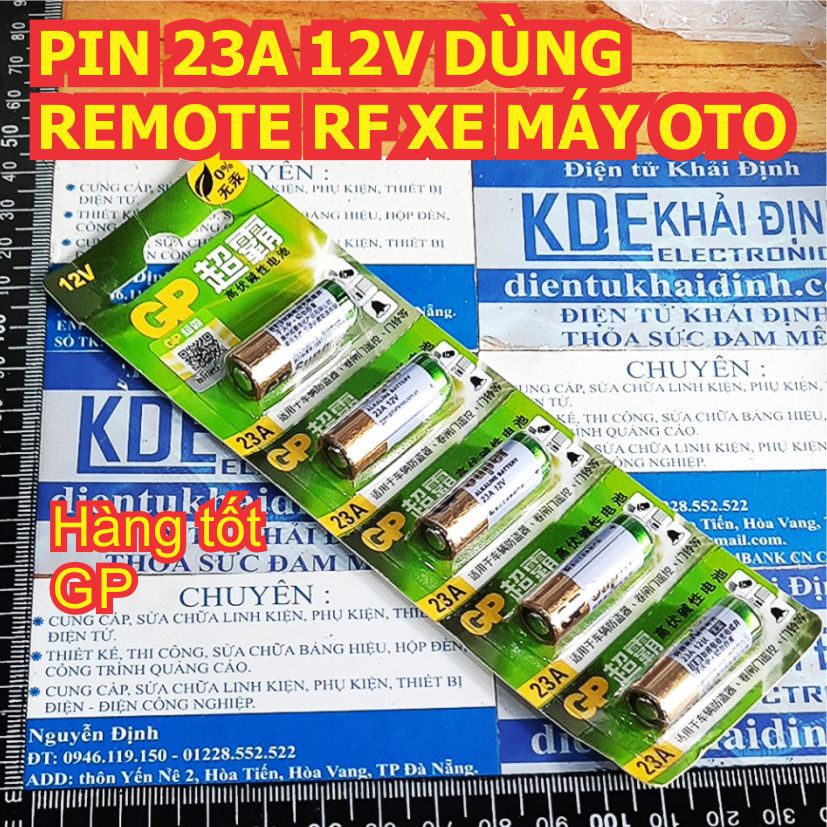 combo 5 viên PIN 23A 12V PIN ĐŨA DÙNG REMOTE XE MÁY, OTO, RF…. kde3571