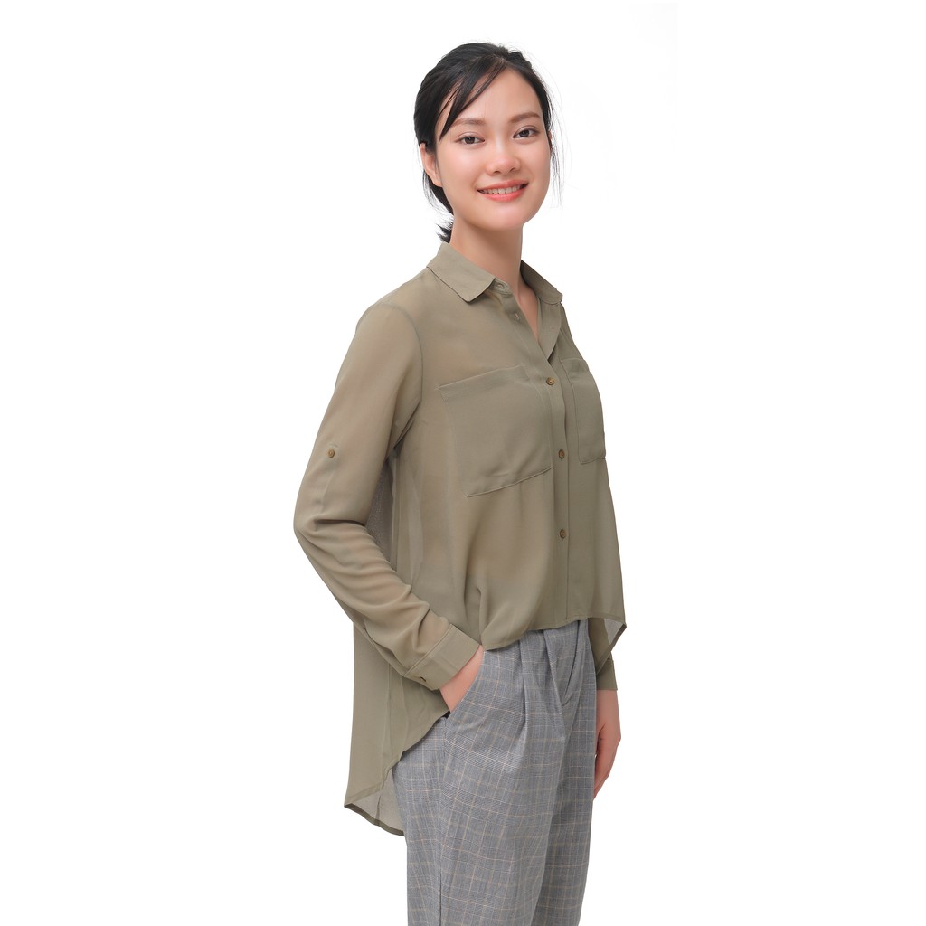 Áo kiểu nữ Narsis L0003 màu xanh rêu