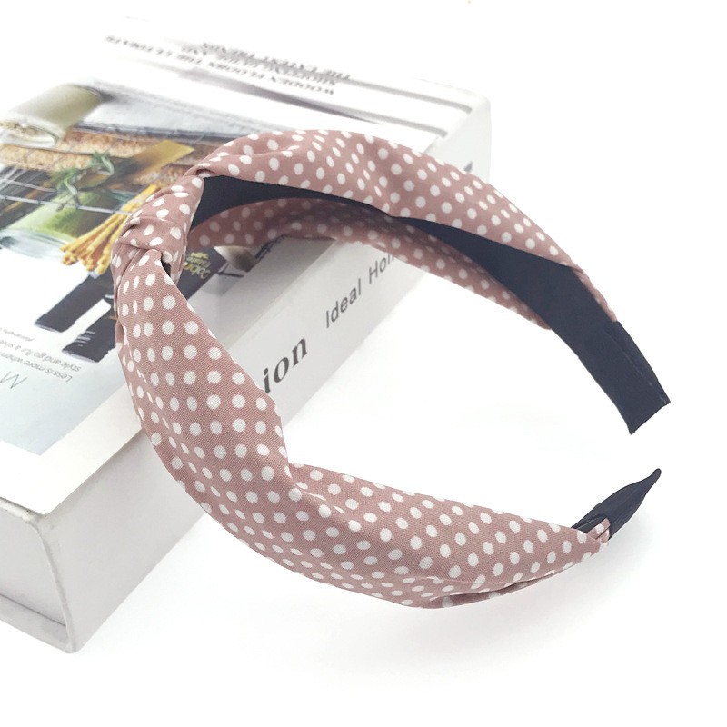 Băng đô bằng vải bản rộng họa tiết gợn sóng đơn giản phong cách Hàn Quốc cho trẻ em