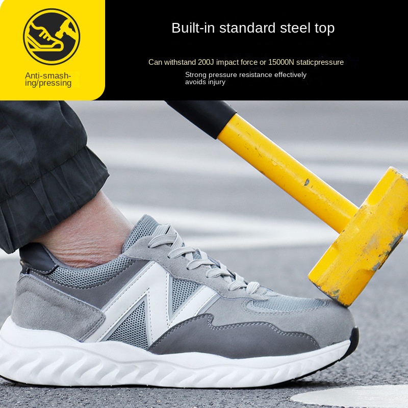 Giày Thể Thao Bảo Hộ Siêu Nhẹ Thoáng Khí Chống Va Đập Size 36-46