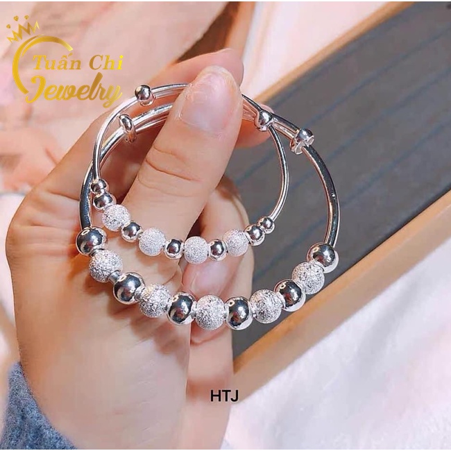 ⚡FREESHIP⚡ Set Vòng Tay Bạc, Lắc Tay Nữ Cao Cấp Cho Mẹ Và Bé, Hạt Bi Xinh Xắn, Dễ Thương