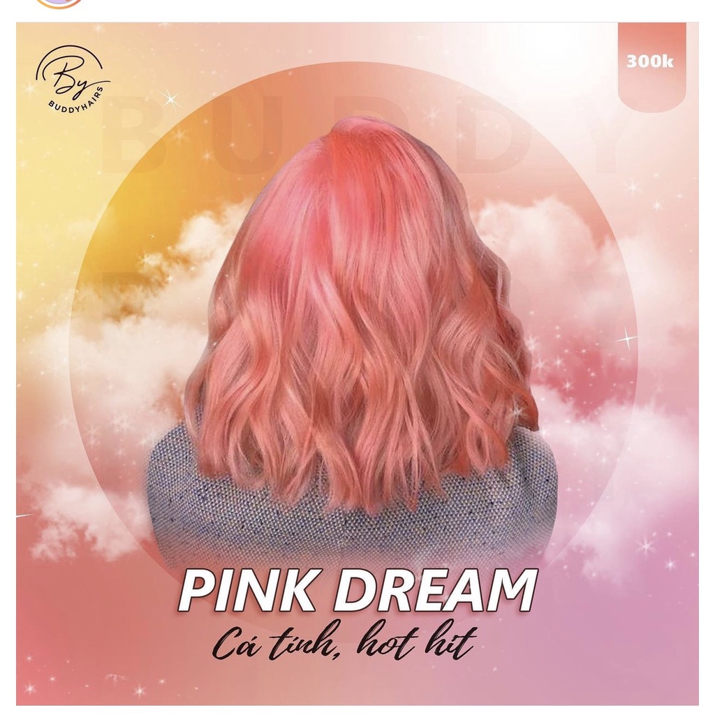 Kem nhuộm tóc màu Hồng Pink Dream + tặng kèm oxy và gang tay