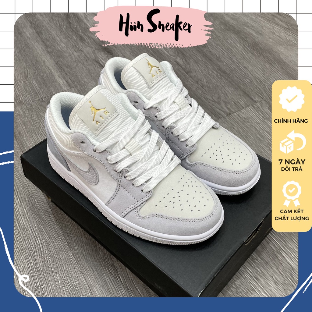 Giày Jordan cổ thấp PANDA màu đen trắng nam nữ hàng cao cấp, Giày Jordan 1 low PANDA full box bill
