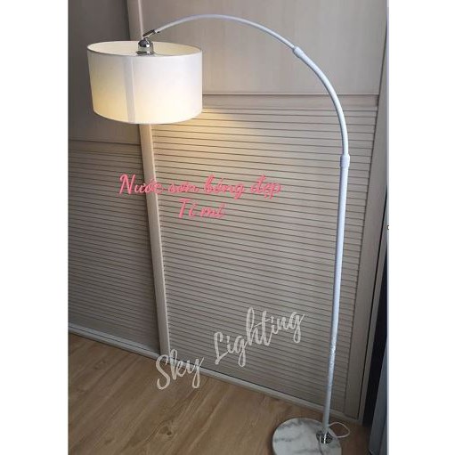 Đèn cây đứng trang trí phòng khách phòng ngủ đọc sách dáng cong cần câu Tặng kèm bóng đèn LED 9W SKYLIGHTING
