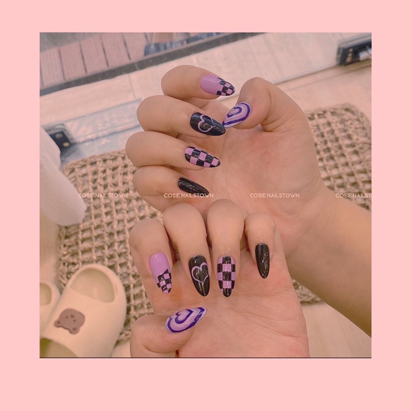 [Nailbox] Móng up nailbox caro tím