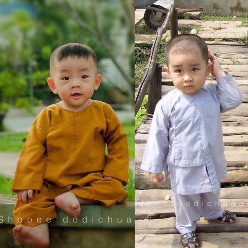 Đồ Lam Đi Chùa Cho Bé # Vạt Hò Cho bé # Đồ Bộ Bé Trai Gái # Quần Áo Bé