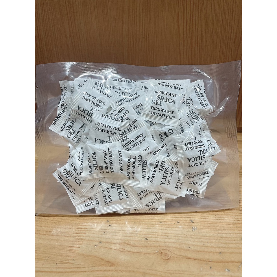 Gói hút ẩm 1gr chữ đen[Túi 100gram][giá sỉ]