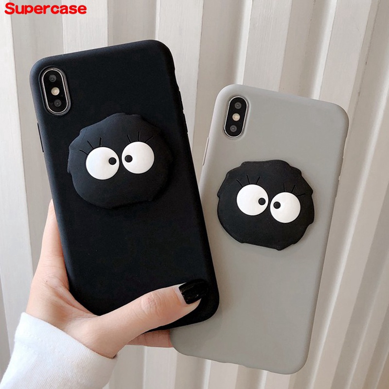 Ốp lưng họa tiết hoạt hình màu đen than cho Samsung Galaxy A10S A20S A50S A30S A70 A50 A30 A20 A80 A10 M30S