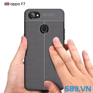Ốp dẻo oppo f7 vân giả da cao cấp