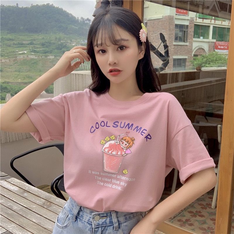 Áo thun tay lỡ SUMMER COOL form 40-65kg Nam Nữ