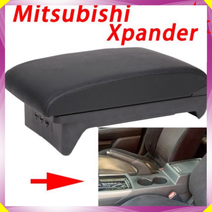 Hộp tỳ tay ô tô Mitsubishi Xpander cao cấp tích hợp 3 cổng USB: XPD-NK (HÀNG LOẠI 1)