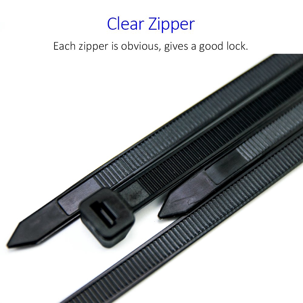 Bộ 100 dây cáp rút nylon tự khóa chắc chắn tiện lợi