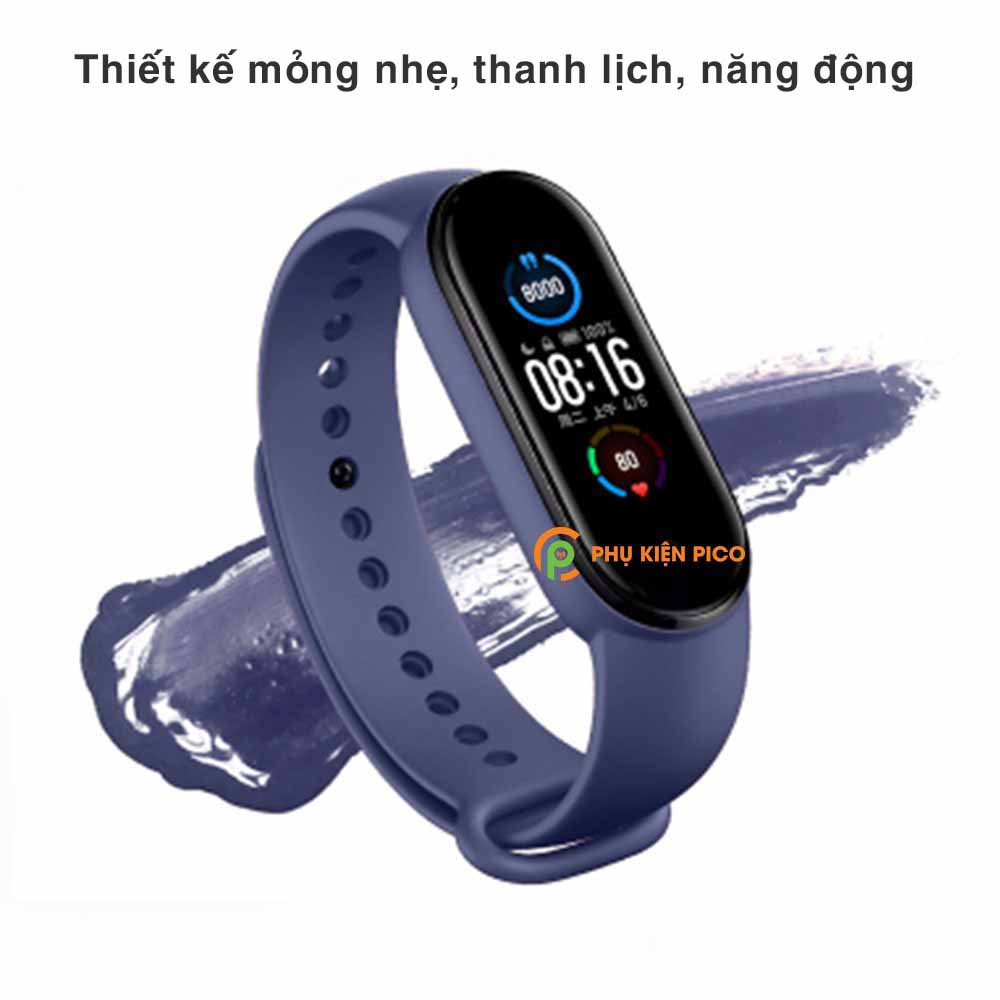 Dây đeo thay thế Xiaomi Mi Band 5 chính hãng Mijobs silicone dẻo nhiều màu - Dây đeo thay thế Miband 5