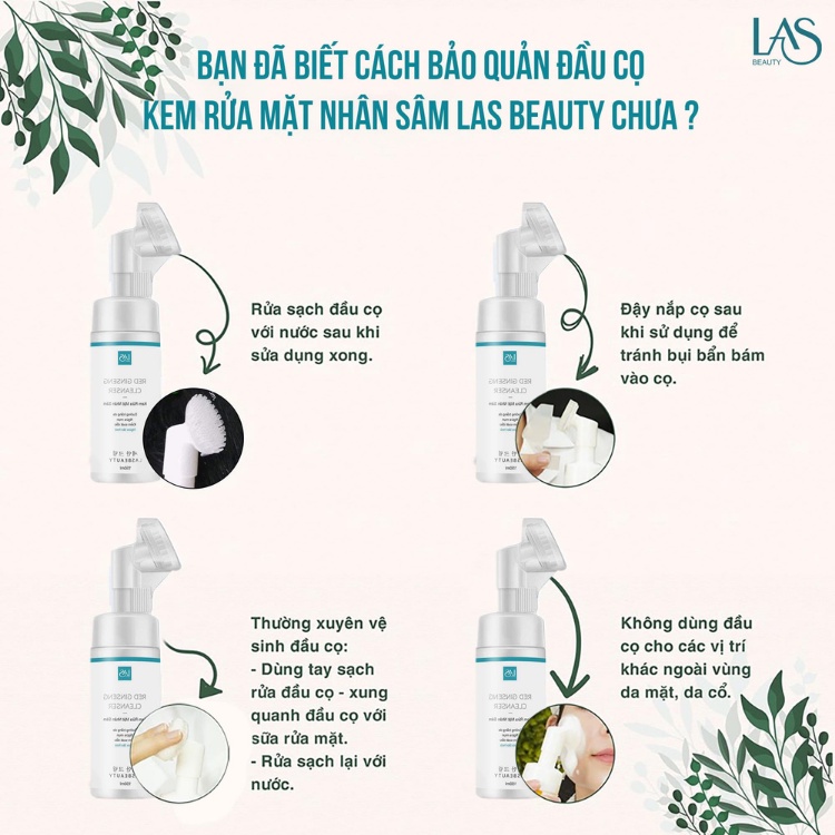 Kem rửa mặt, kem rửa, kem rửa mặt nhân sâm, LAS BEAUTY, 150ml | BigBuy360 - bigbuy360.vn