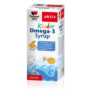 Siro Doppel herz Omega 3 Syrup 250ml, siro hỗ trợ phát triển não bộ và thị lực cho bé