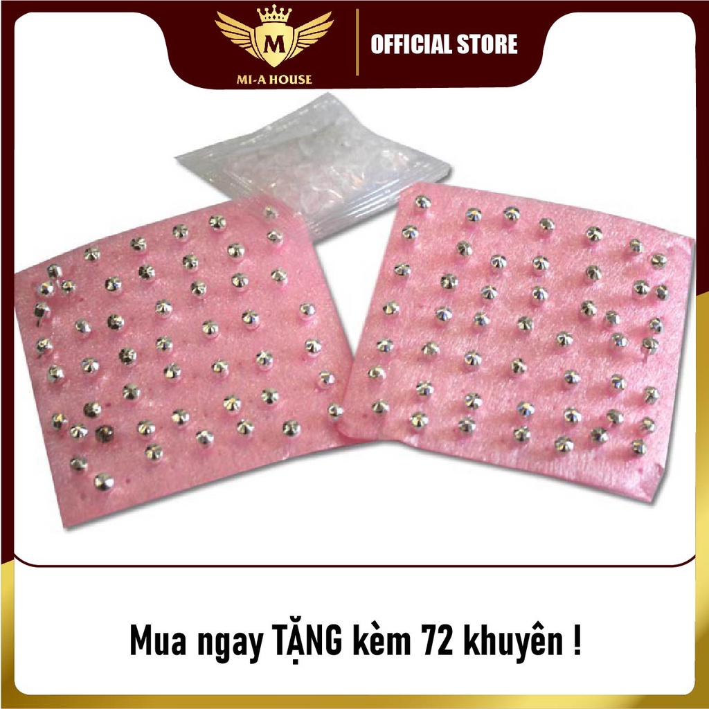 Bộ dụng cụ máy bấm lỗ tai, đồ bấm lỗ tai không đau tặng kèm vỉ khuyên 72 chiếc, bút đánh dấu, gương mini