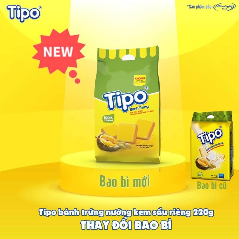 Bánh tipo trứng nướng kem sầu riêng 220g