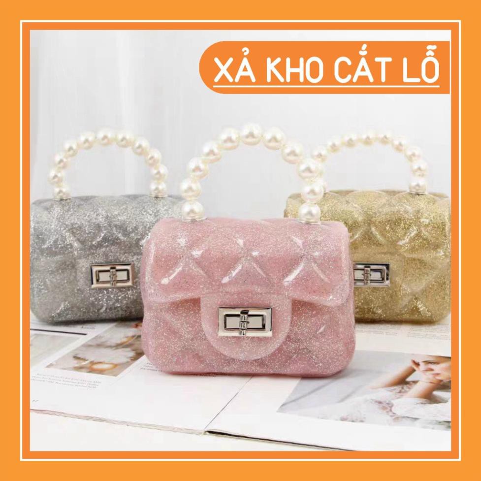 [Sẵn Hàng Giao Ngay] (giá gốc)combo 10 túi đeo chéo mini quai ngọc trai nhân tạo cho bé choi tết