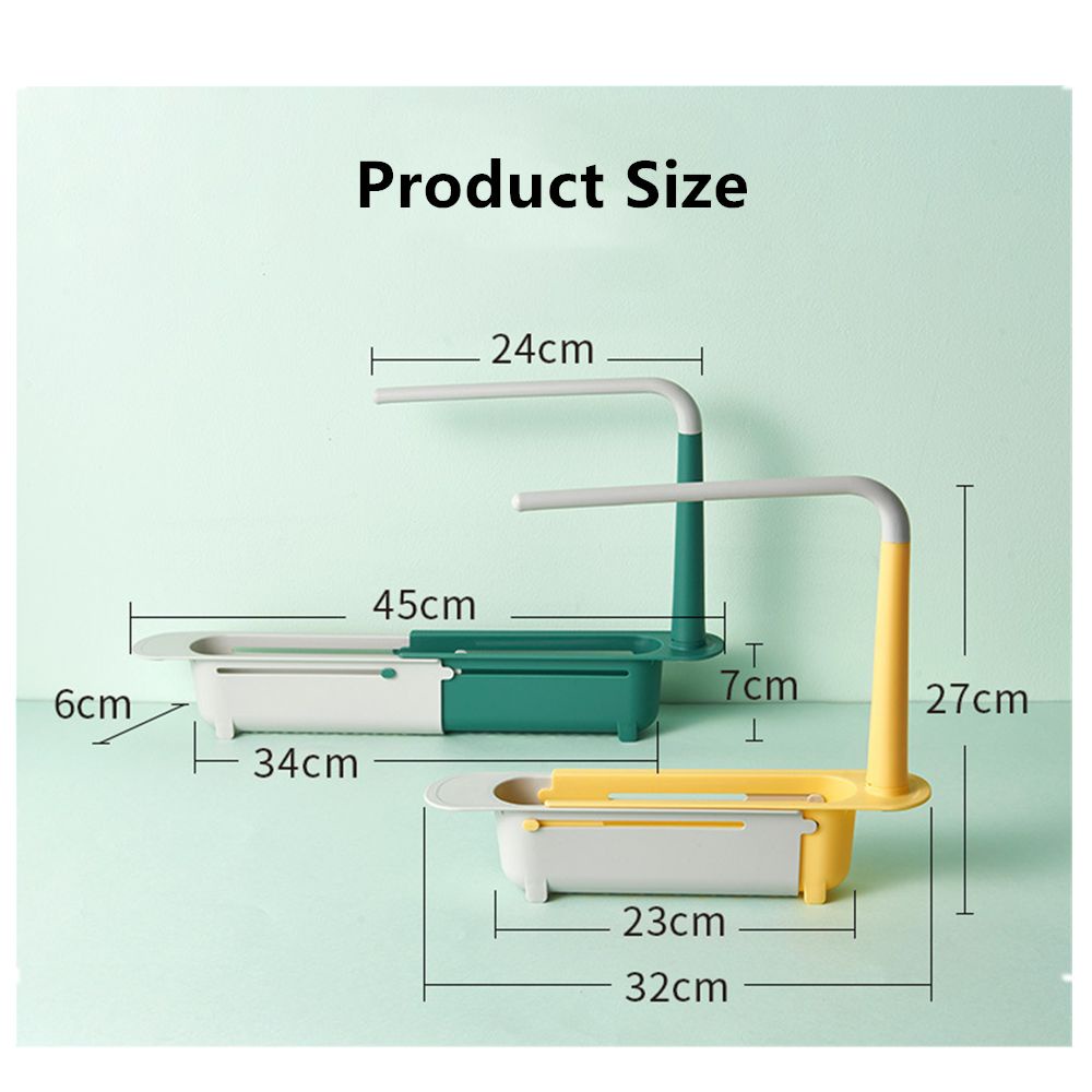 MVP2386 Kệ Gác Bồn Rửa Bát Giá Đỡ Miếng Rửa Chén Điều Chỉnh Đa Năng Có Móc Treo Khăn