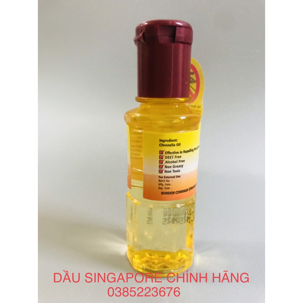 Dầu chống muỗi Natur Oil Citronella tinh chất sả hiệu con Ó  Singapre