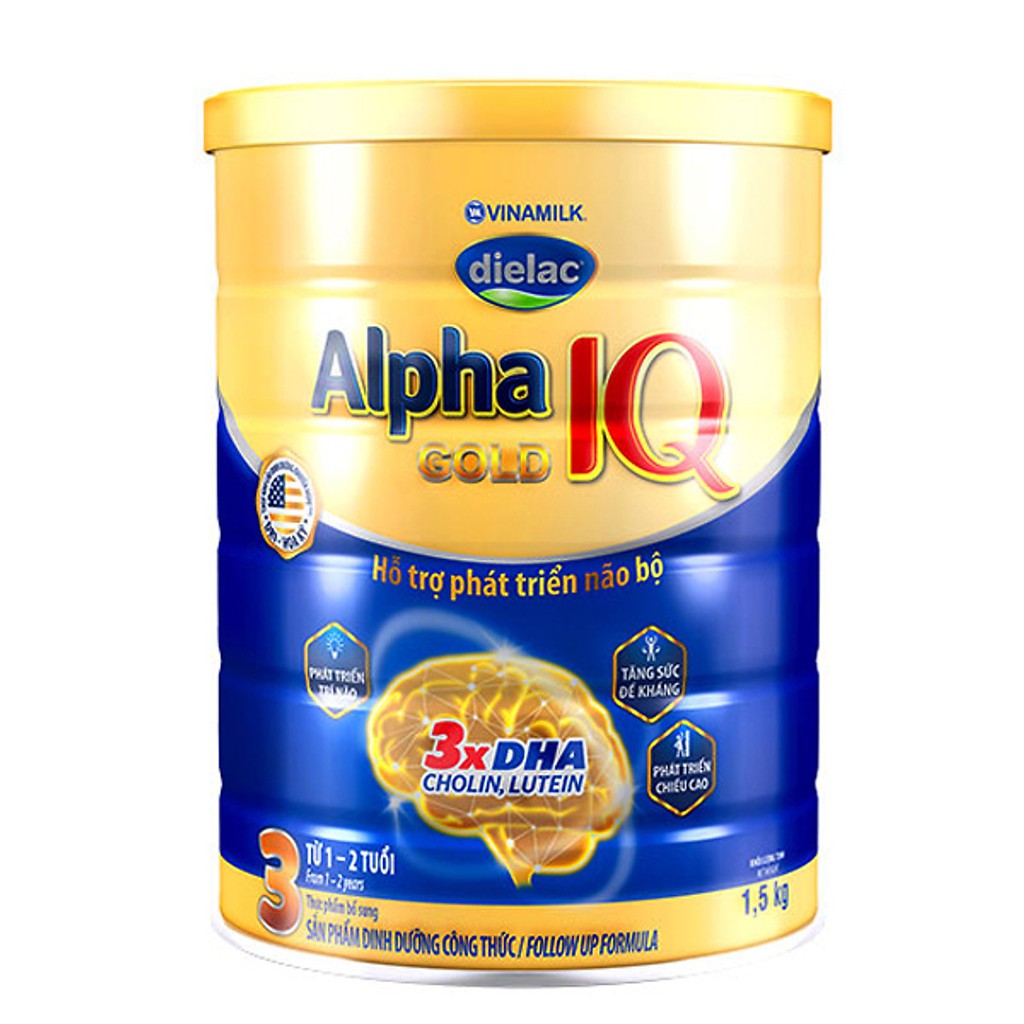 Sữa Dielac Alpha IQ gold 3 lon 1,5kg
