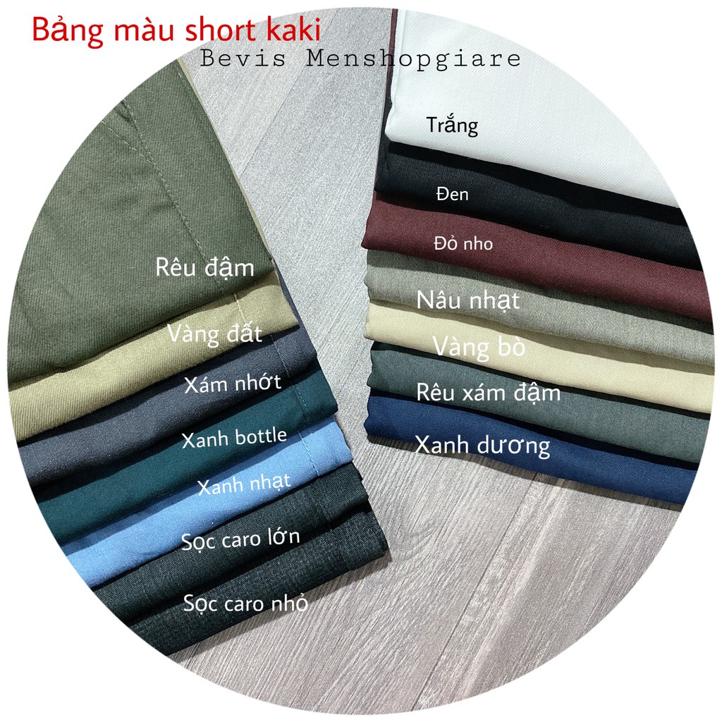 QUẦN SHORT KAKI CO GIÃN - ngang gối