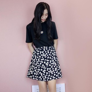 Chân váy hoa cúc, áo thun hoa cúc thời trang  cho nữ