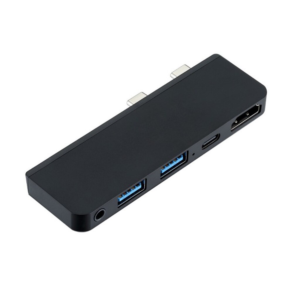 5 trong 1 Dock Station Hub cho Microsoft Surface Pro X Bộ chuyển đổi HDMI kép loại C sang 4K