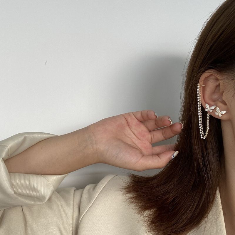 Hoa tai bạc S925 đính ngọc trai- Khuyên tai nữ 1 kẹp vành, 1 xỏ lỗ phối nhiều phong cách cực chất