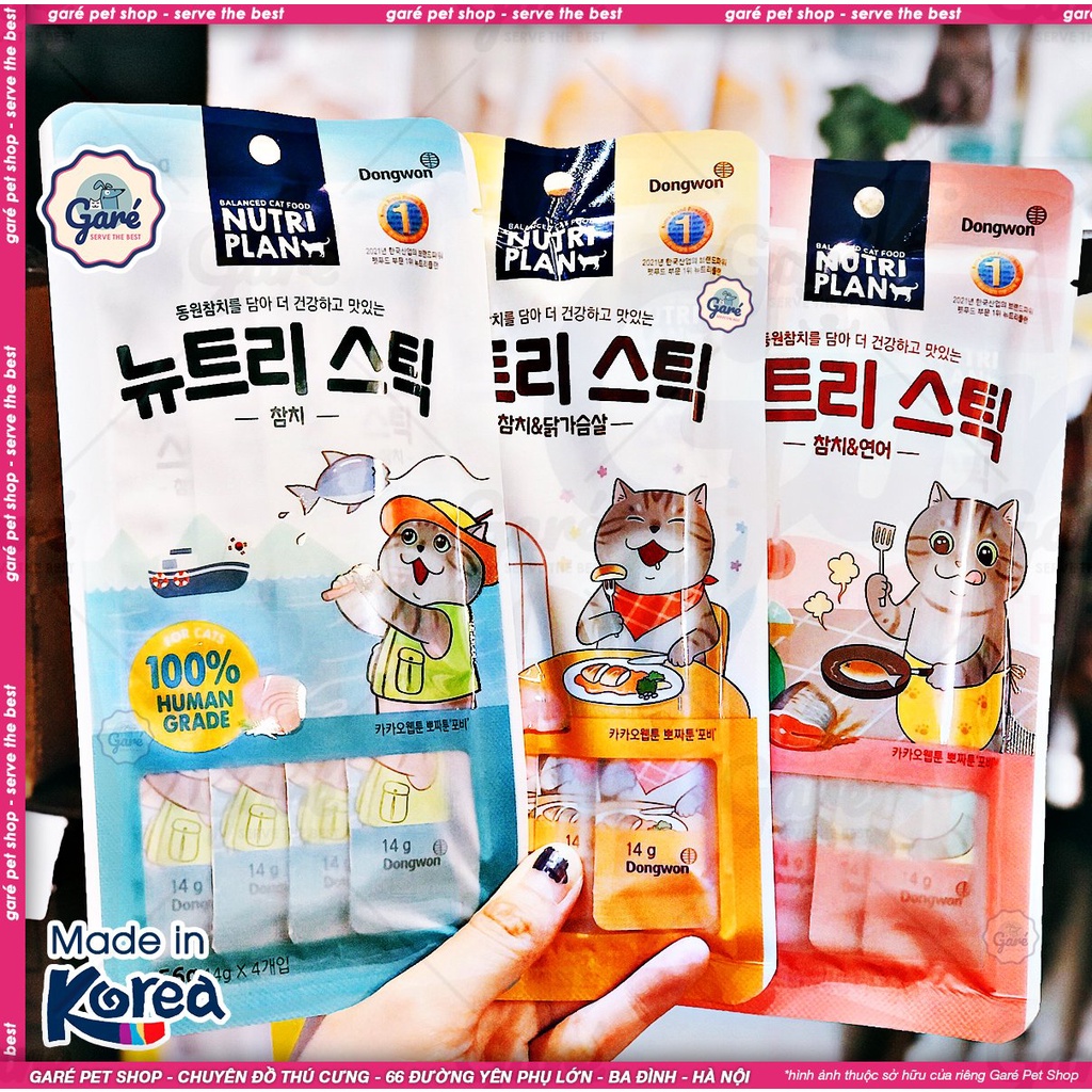 Súp thưởng Nutri Plan Stick cho Mèo con Mèo trưởng thành nhập khẩu Hàn Quốc từ Cá ngừ tươi ngon thượng hạng