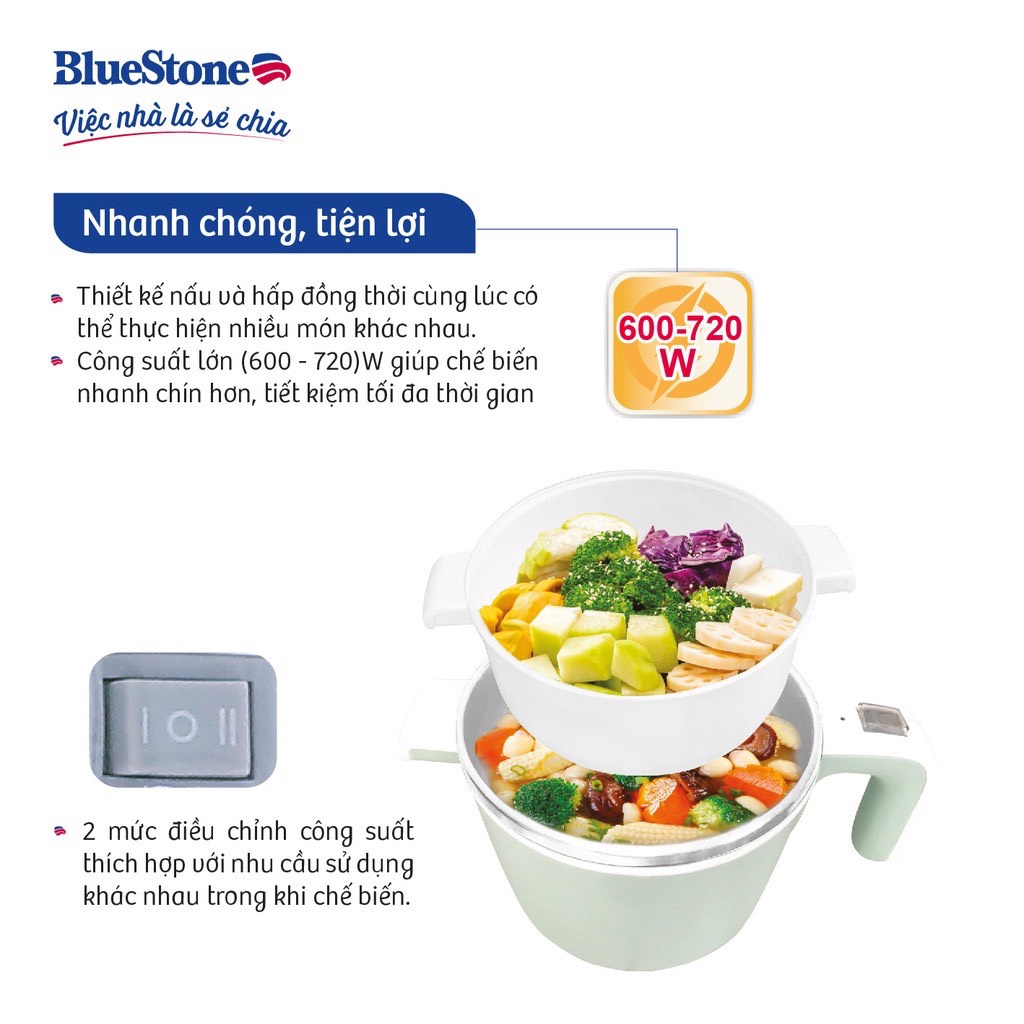 Nồi Điện Đa Năng BlueStone MPB-7233 - Hàng chính hãng - Bảo hành 24 tháng