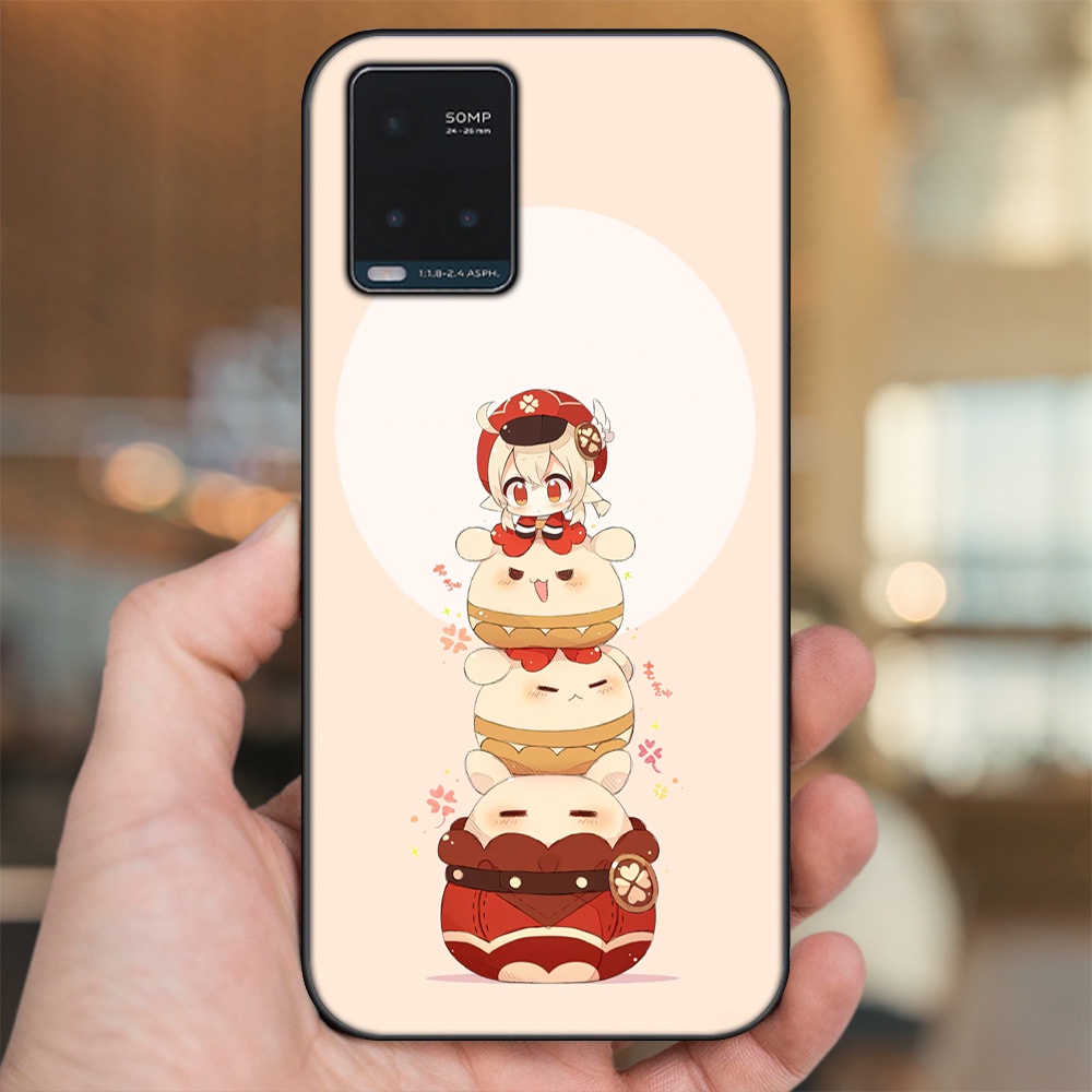 Ốp lưng Vivo Y21s, Y33s viền đen in hình Klee Genshin Impact