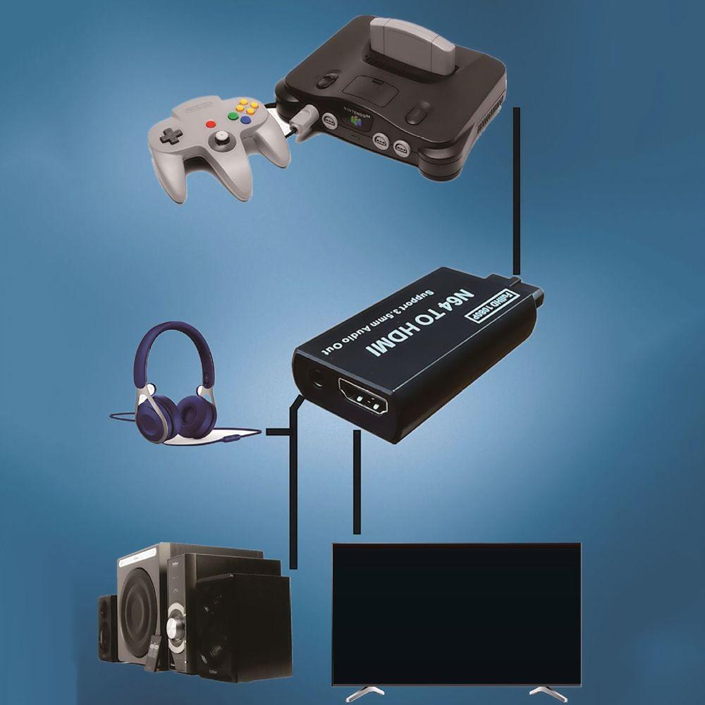 Đầu Chuyển Đổi Âm Thanh Chất Lượng Cao 1080P 3.5mm Cho N64 / SNES / NGC