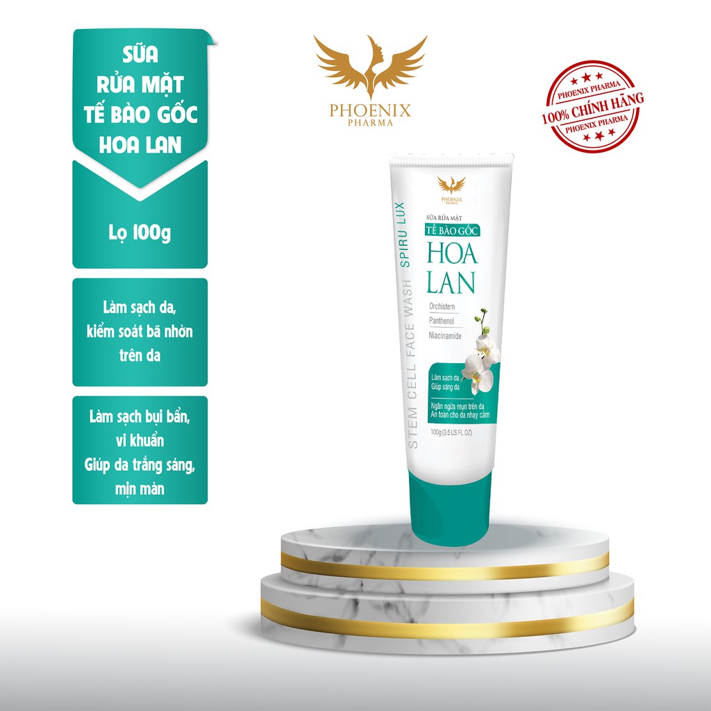 Sữa Rửa Mặt Tế Bào Gốc Hoa Lan Phoenix Pharma Làm Sạch Bui Bẩn, Sáng Da 100g | BigBuy360 - bigbuy360.vn