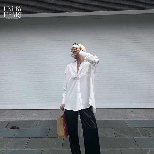 Áo sơ mi oversize Joly Shirt SMI003 dáng rộng trendy, thoải mái dễ phối đồ - Uni By Heart