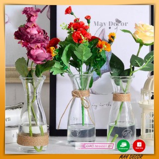 Lọ Hoa Thủy tinh, Bình Bông Thuỷ Tinh Eo Nhỏ | MAY Decor