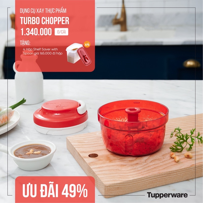 Máy Xay Tay Turbo Chopper ( màu đo)