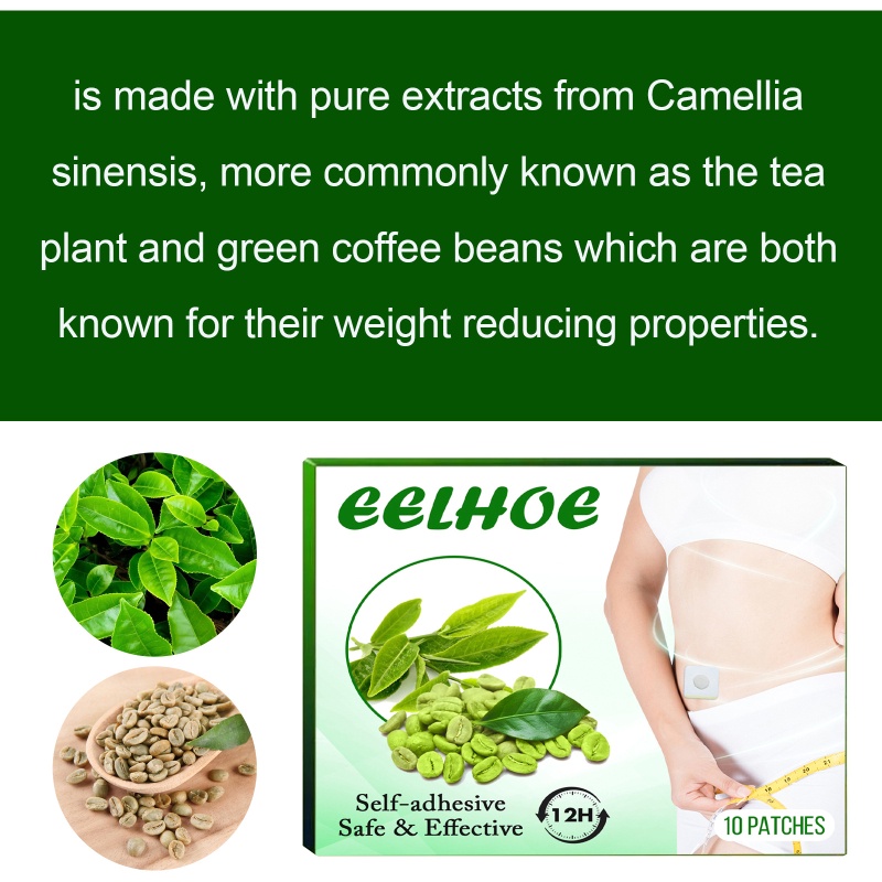 Eelhoe10pcs Bạc Hà Giảm Béo Miếng Dán Giảm Bụng, Định Hình Và Giảm Béo Lười Eo Miếng Dán Okase