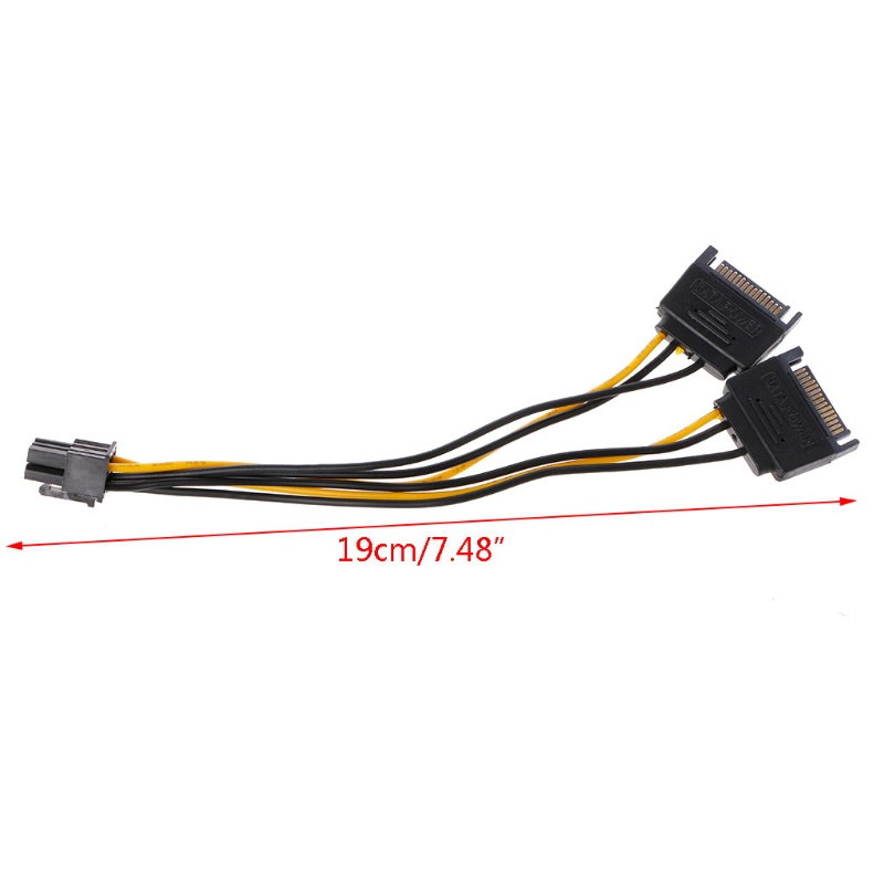Dây cáp chuyển đổi nguồn 15-Pin SATA sang 6-Pin PCI-E PCI Express cho thẻ Video | BigBuy360 - bigbuy360.vn