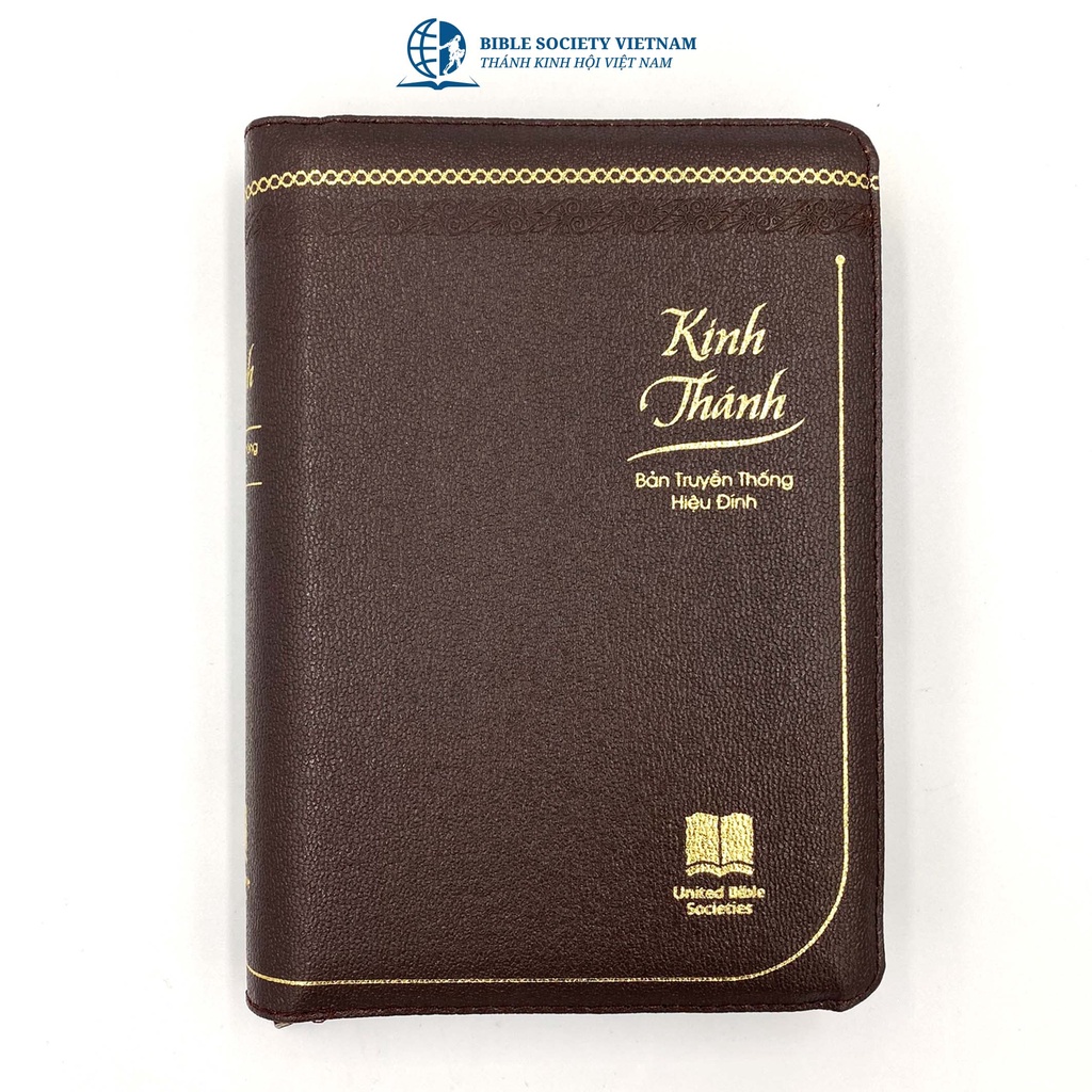 Sách tôn giáo - Kinh Thánh tiếng Việt, bản Hiệu đính 2010, mạ vàng, có dây kéo, khổ (cỡ) trung