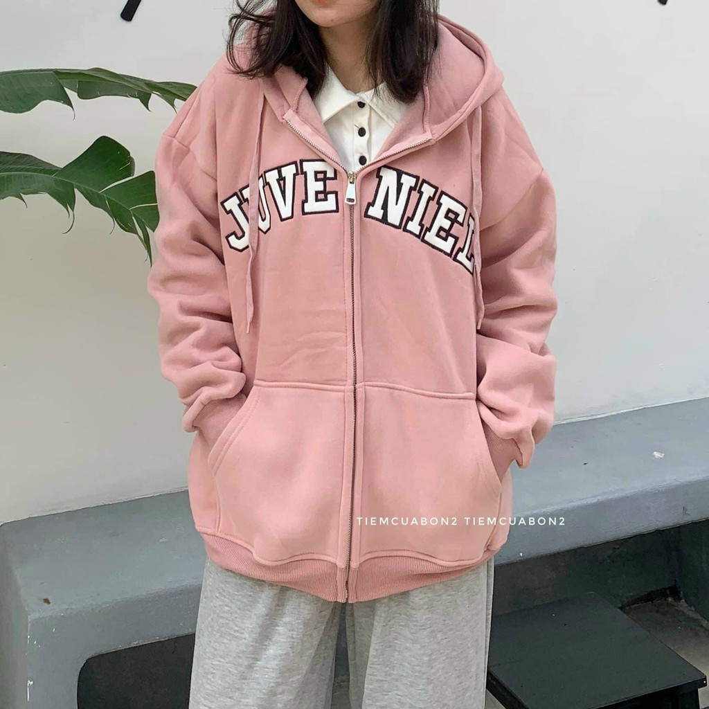 Áo khoác hoodie JUVENIEL Áo chống nắng  dành cho nam nữ có mũ form rộng nỉ ngoại Unisex Ulzzang - Life Unisex - GAKN10