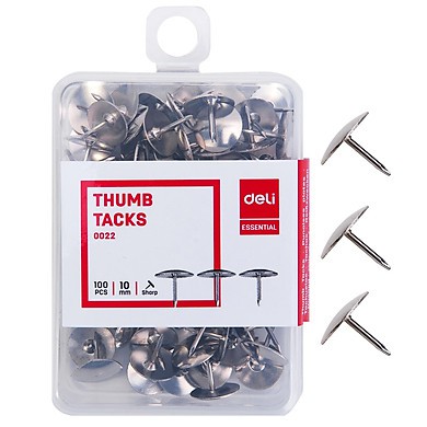 [Chính hãng Deli] Ghim mũ inox deli 0022